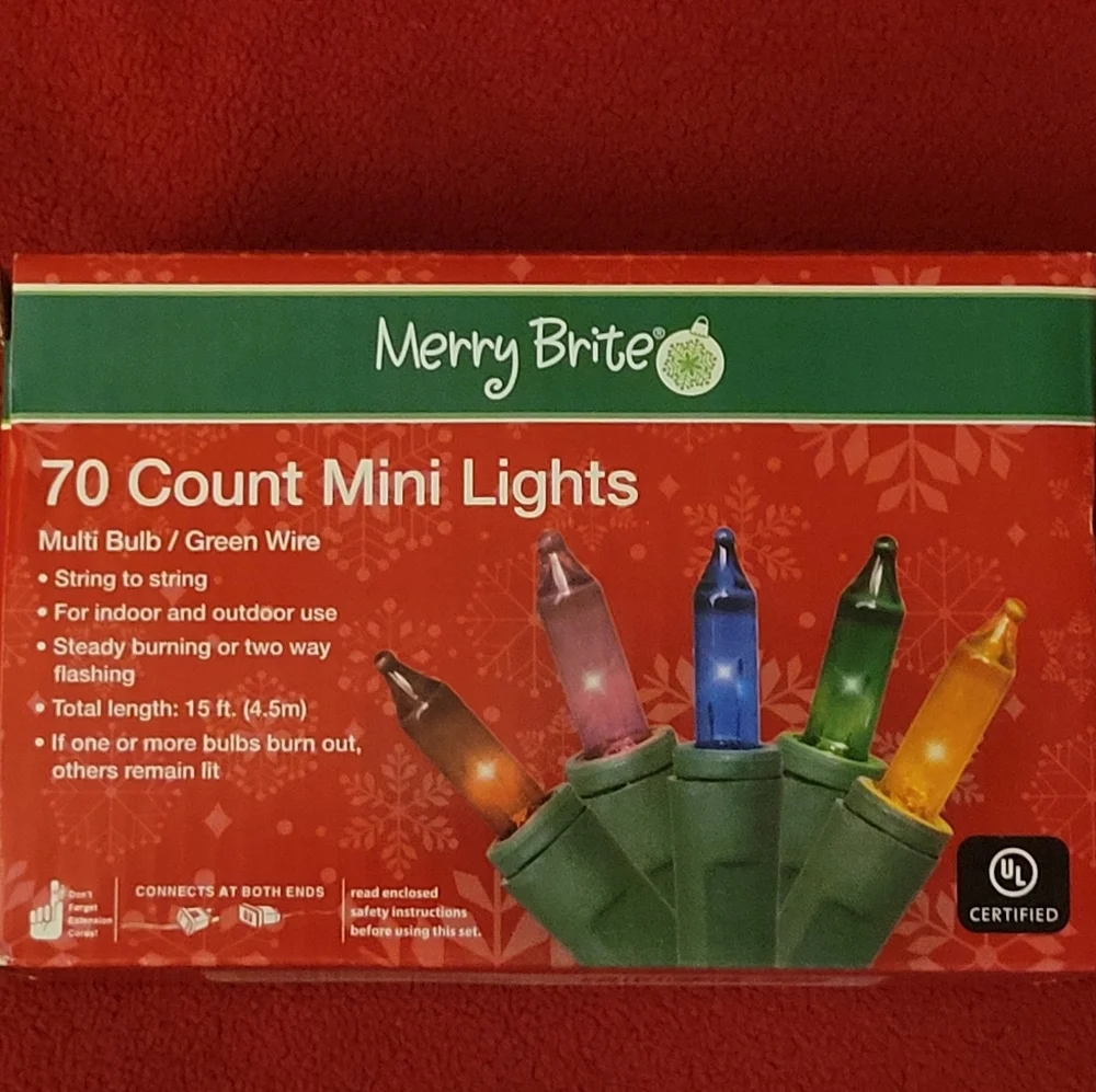 Merry Brite 70 Count Mini Multo Color Lights